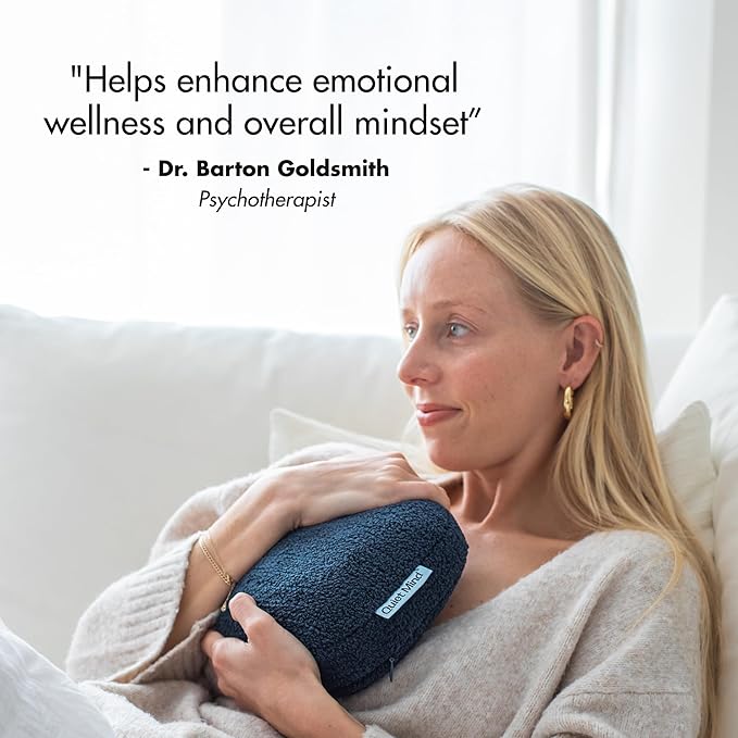 Quiet Mind Weighted Pillow for Adults 9 Lbs - Get Better Sleep - Sustainably Made and Chemical Free - Machine Washable (Medium, Blueberry)