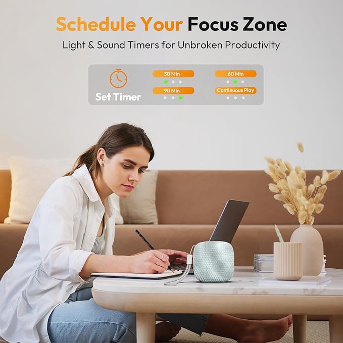 Portable Sound Machine for Travel, White Noise Sound Machine for Sleeping, 52-Hour Lasting Mini Noise Machine with 21 Quality Non-looping Sounds, Headphone Jack, Memory, Timer for Adults,Hotel(Green