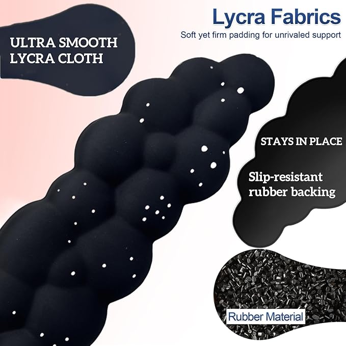 Cloud Wrist Rest Set for Keyboard and Mouse, Includes Cute Coaster, for Computers and Laptops (Black Star Set)