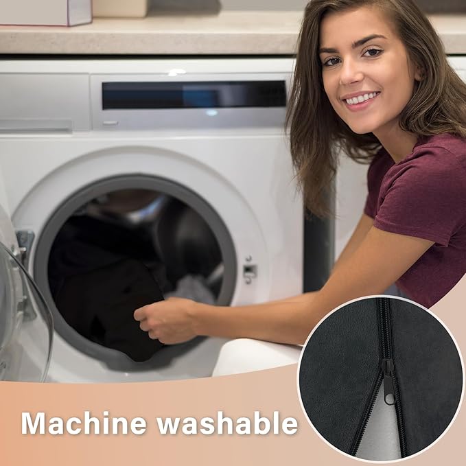 ENITYA Back Pillow for Bed Sitting up, 19" Reading Pillow for Sitting in Bed Adult, Back Support Pillow with Arms for Watching TV/Reading/Gaming/Resting, Medium(Black)