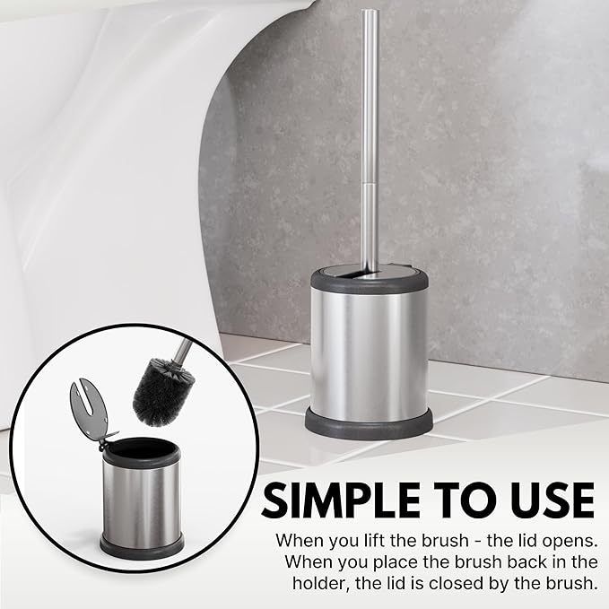 ToiletTree Products Deluxe Toilet Brush with Lid, 3 Pack