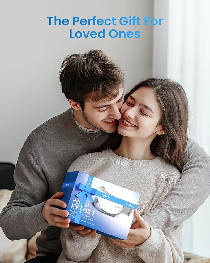 RENPHO Eyeris 1 Eye Massager with Heat, Eye Mask for Migraine, Smart Sleep Mask for Dry Eyes Relax, Reduce Strain Massage Equipment for Mom Dad Women Men Her Him