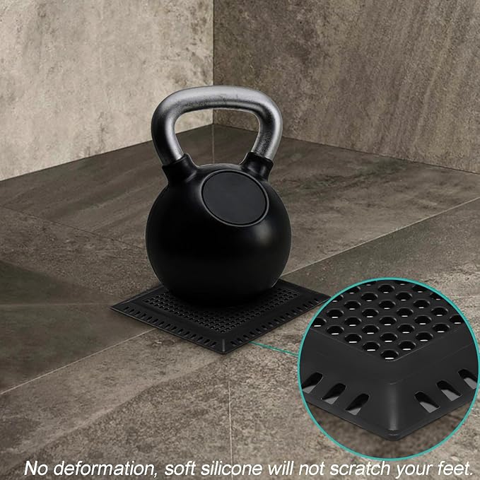 Hair Catcher/Drain Strainer/Shower Drain Cover for Bathroom Floor Drain, Stainless Steel and Silicone (Patented Product)
