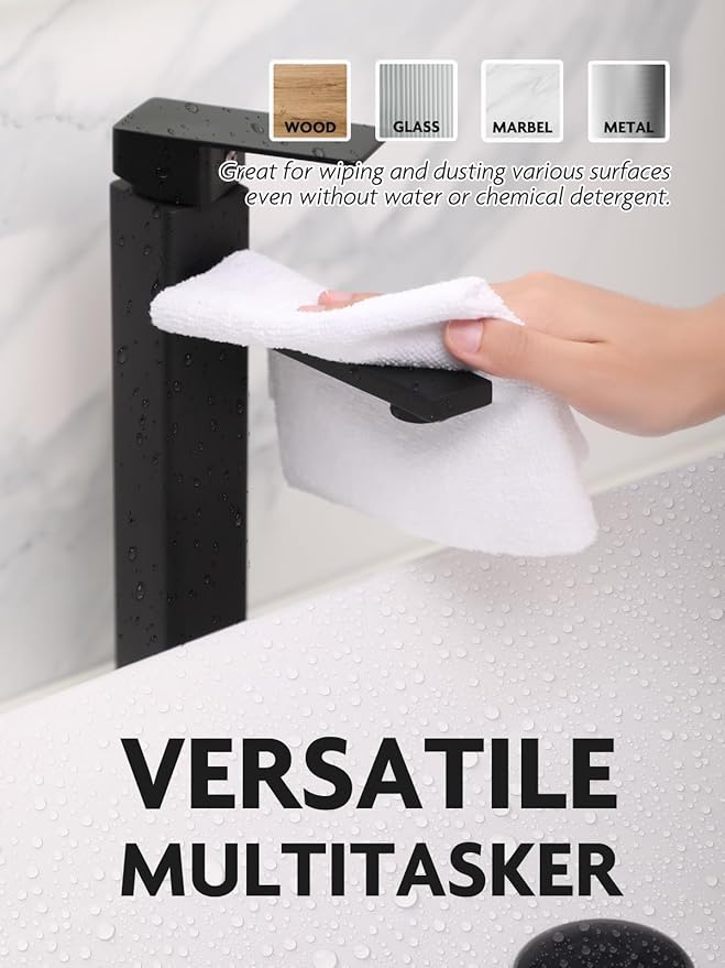 Fantasticlean Microfiber Cleaning Cloth Roll - 675 Pack, Tear Away Microfiber Towels, 12" x 12", Reusable, Washable, Ultra Absorbent Dishcloth for All-Around Cleaning Supplies (9 Rolls of White)