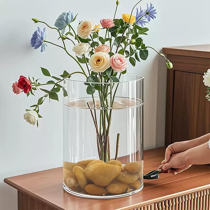 Rocks for Plant 2lbs, Yellow River Rocks 1-2 Inch Natural Pebbles for Indoor Plants, High Polished Decorative Stones Vase Filler Fish Tank Aquariums Landscaping Garden