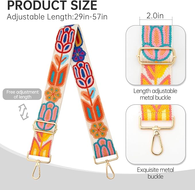 Purse Straps Replacement Crossbody Wide Bag Strap for Purses Adjustable Shoulder Straps for Women Bags