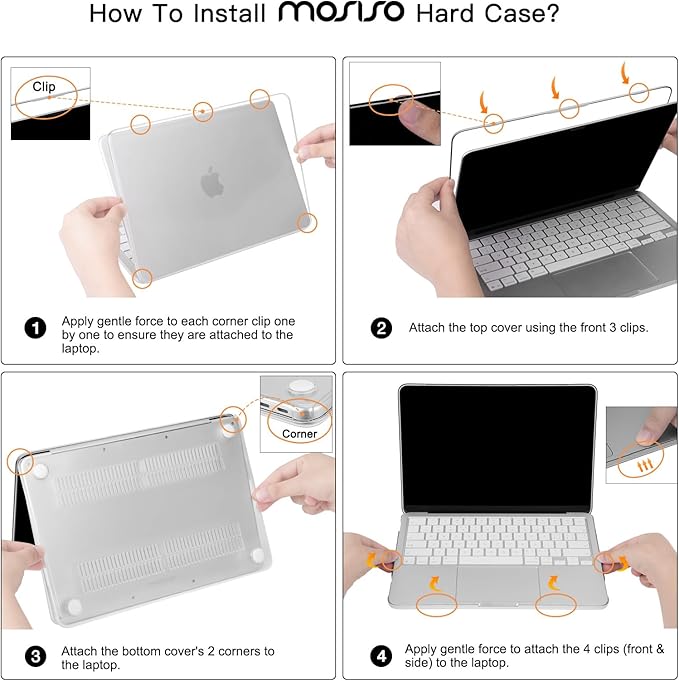 MOSISO Compatible with MacBook Neo Case 13 inch 2026 Release Model A3404 with A18 Pro Chip, 4 in 1 Kit Precision Fit Crack & Scratch Resistant Protective Hard Shell Case Cover, Crystal Clear