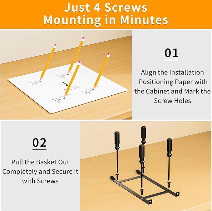 RCHYFEED Spice Organization for Cabinet, 2 Tier Pull out Spice Rack Organizer for Inside Cabinets & Pantry, Slide out Heavy Duty Spice Shelf Rack for Kitchen Seasoning (11.5" Wx10.5 Dx9.5 H)
