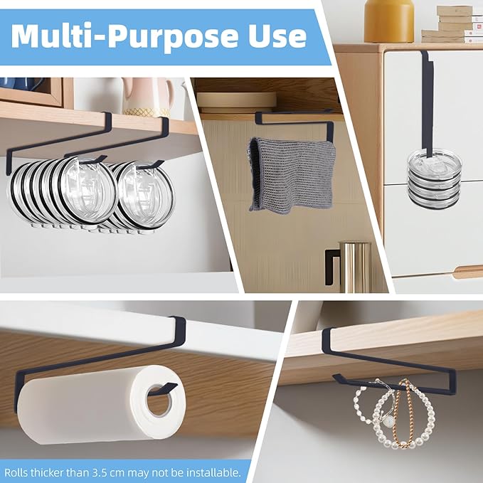 Tumbler Lid Organizer, 2 Pack for Yeti Lid Organizer, Space Saving Water Bottle Lid Holders, Tumbler Lid Holder Up to 12 Lids, Cup Lid Organizers for Kitchen Under Cabinet Storage