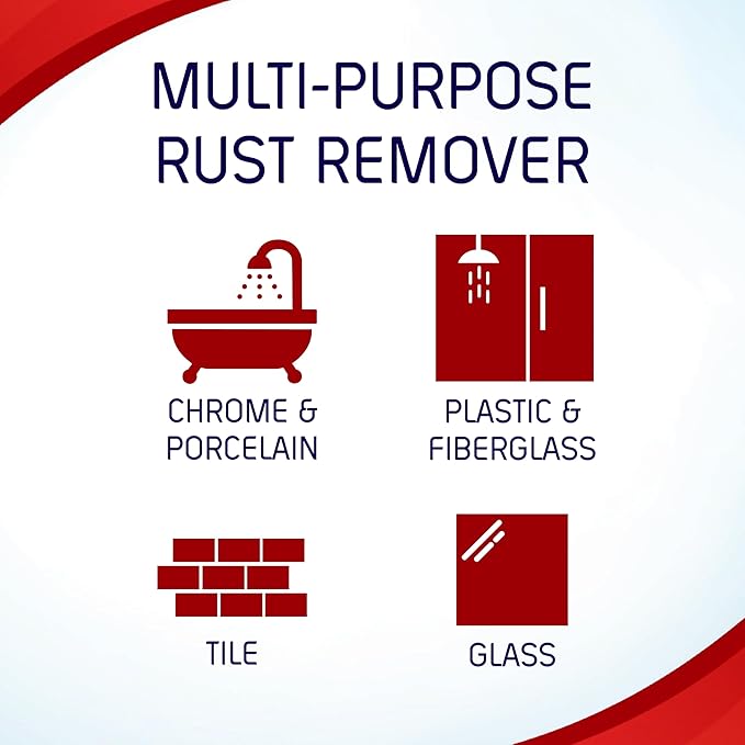 Iron OUT Rust Stain Remover Spray Gel, Remove Rust Stains in Bathrooms, Kitchens, Laundry, and Outdoors, Made in the USA, 24 Ounces