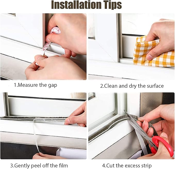 33 Ft Gray Self-Adhesive Soundproofing Weather Stripping for Doors and Windows, 0.35" Wide x 0.2" Thick