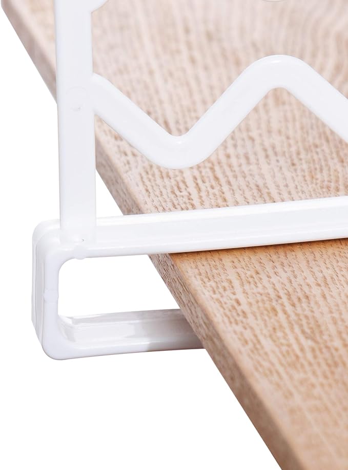 CY craft 8 PCS Shelf Divider, Thickened Wood Shelf Dividers, White Plastic Closet Shelf Separators Clothing Organizer Perfect for Bedroom Shelving Organization and Kitchen Cabinet Shelf Storage