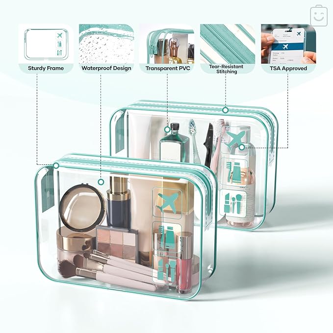 Veken 11-Piece Compression Packing Cubes for Travel Essentials, Compressible Expandable Large Luggage Suitcase Organizer Bags for Clothing, Durable Space Saver Storage Bags with Toiletry Bags (Blue Green)
