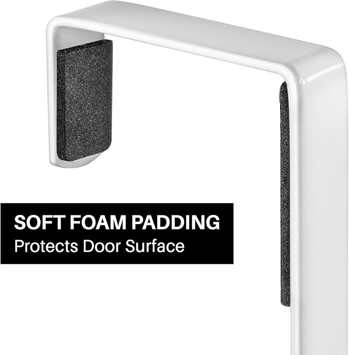 LYNK Professional® Home™ Over the Door Hooks - 36 Hook – Over the Door Coat Rack - Over the Door Hanger - Hanging Towels or Clothes - Bathroom, Bedroom, Laundry Room - Lifetime Ltd. Warranty, White
