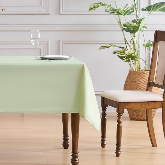 VidaFete 1 Pack Tablecloth 60 * 120inch Rectangle Table Cloth Polyester, Stain Wrinkle Resistant Polyester Dining Table Cover for Kitchen Dinning Party Wedding Tabletop Buffet Decoration(Sagegreen)