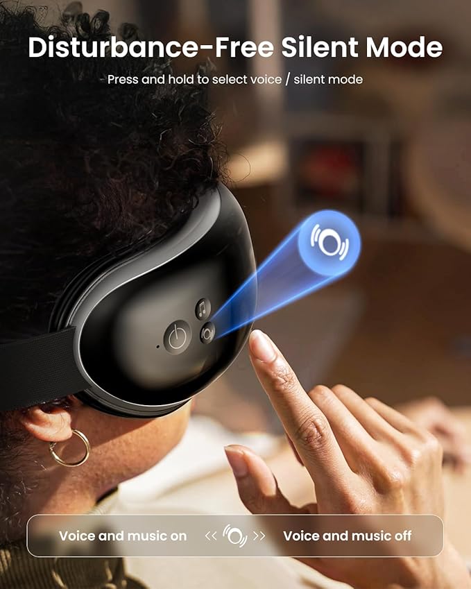 RENPHO Eyeris 1 Eye Massager with Heat, Eye Mask for Migraine, Smart Sleep Mask for Dry Eyes Relax, Reduce Strain Massage Equipment for Mom Dad Women Men Her Him