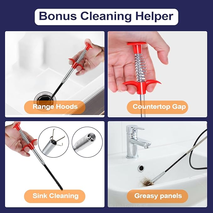 11 Pcs Crevice Brushes for Cleaning Crevice Cleaning Brush Set, 6 Pack Drain Hair Remover Set for Corner Sink Cup Teapot Bottle Blender, Clogged Pipes and Tubes