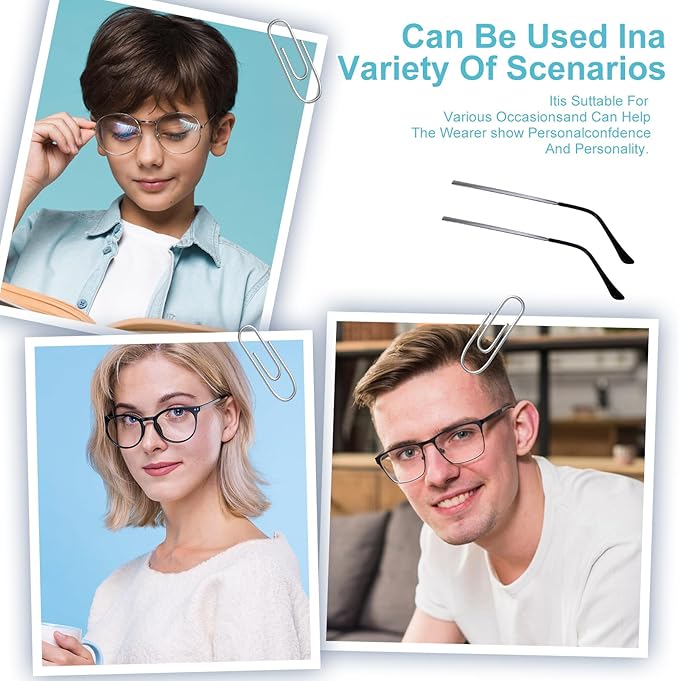 1 Pair Universal Glasses Repair Kit with Screws & Screwdriver Arm Replacement Eyeglass Screws Repair Kit Eye Fixing Screwdriver Eyeglasses Screw Legs Replacement Parts(Dark Grey)