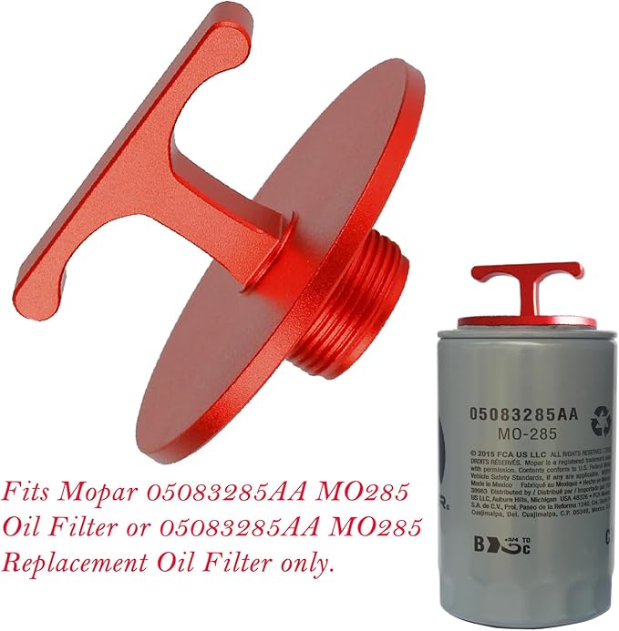 Aluminum Alloy Oil Filter Plug tool, for Dodge Ram 2500, 3500, 4500, 5500 Cummins Turbo Diesel 5.7L 5.9L 6.4L 6.7L MO285 05083285AA Oil Filter Cap Off Tool-car accessories-oil Filter Removal tool