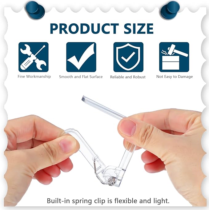 Jetec 48 Pieces Clear Tablecloth Clips Plastic Loaded Table Cover Holder Clamps Table Linen Clips for Christmas Birthday Camping Picnic Wedding Restaurant Outdoor Hosting Essentials