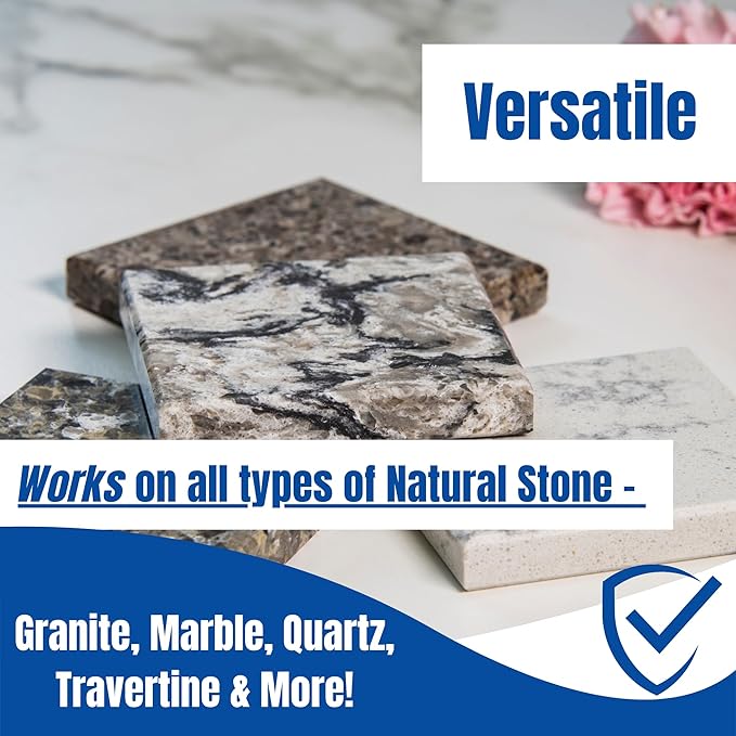 Black Diamond Stoneworks Granite Plus 2-in-1 Cleaner & Sealer, pH Neutral, Streak-Free Stone Cleaner for Granite, Marble, Quartz, Travertine & Limestone Countertops, Ready to Use (1-Quart/1-Gallon)