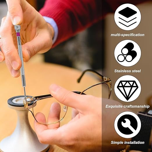 500-Pack M1.2/M1.4/M2 Self-Tapping Micro Screws - Universal Multi-Purpose Repair Kit for Eyewear, Watches, Laptops & Electronics