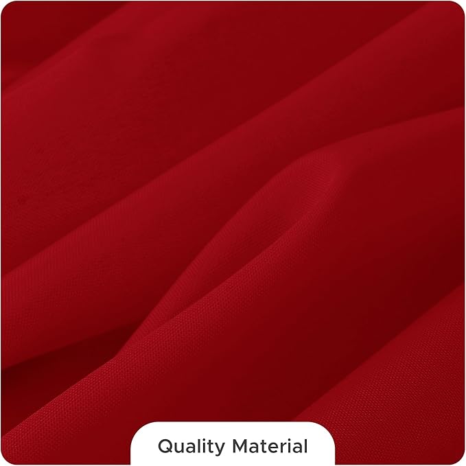 Fitable 8 Pack Round Tablecloths: Stain Resistant Wrinkle Free Circle Table Clothes, Washable Reusable Polyester Table Covers for Wedding Party Birthday Banquet Reception(Red, 84 Inch)