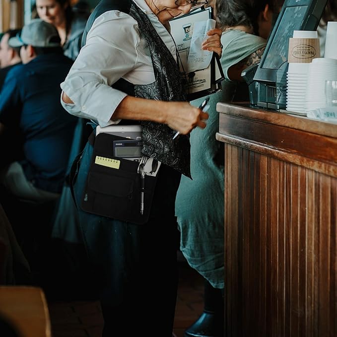 Beautyflier Premium Quality Waiter/Maid Waist Money Pouch - Restaurant/Hotel Bar Apron Bag With Adjustable Belt