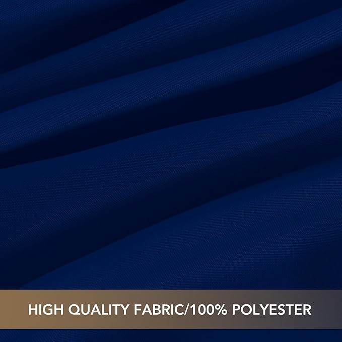 sancua Round Tablecloth 132 Inch Diameter, 6 Pack - Circle Polyester Fabric Table Cloth for Wedding Party Reception Banquet Birthday, Washable Formal Table Cover (Fit 54-96 Inch Tables), Navy Blue