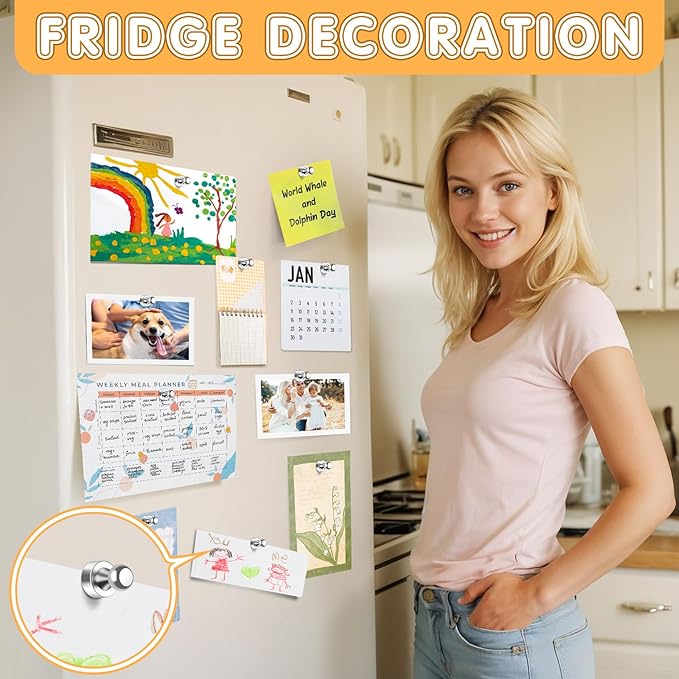 30 Pack Fridge Magnets, Strong Magnets for Whiteboard, Refrigerator Magnets, Magnets Fridge, Small Strong Magnet for Kitchen, Office, Classroom, Locker