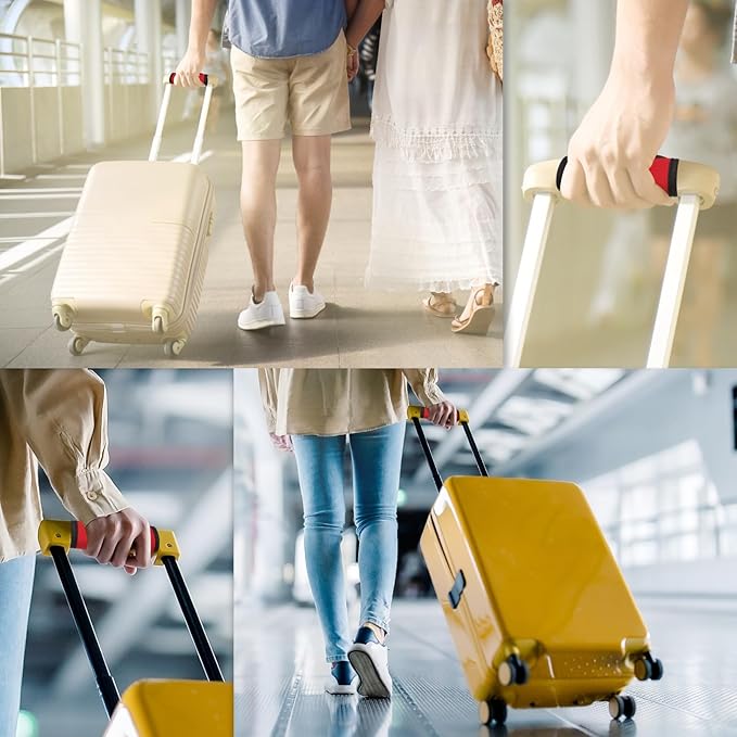 uxcell Luggage Handle Wrap, 2 Pcs Hollow Neoprene Handbag Grip Cover Protector Luggage Identifiers Suitcase Handle Wraps for Luggage Suitcase Travel Bags, Dark Green