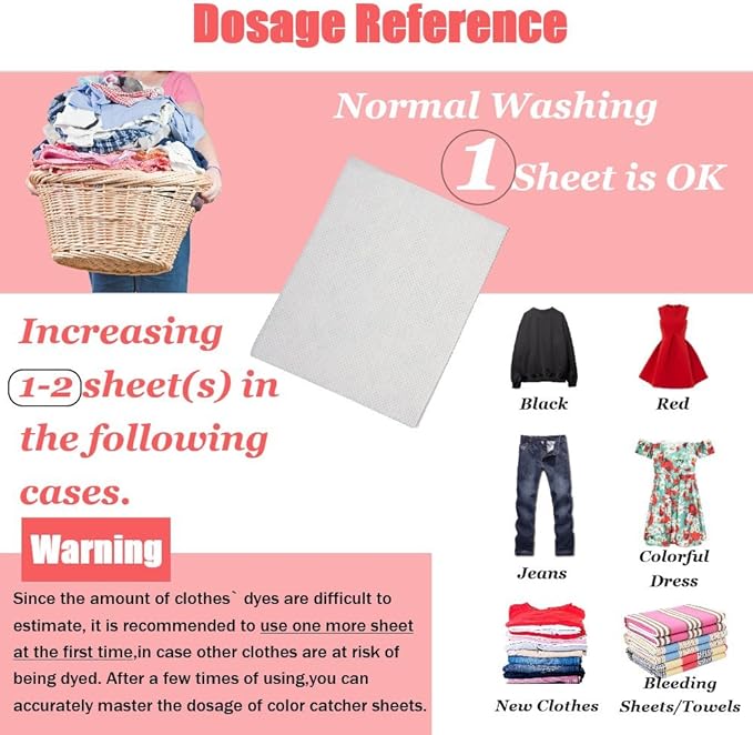 Laundry Sheets Catch Colors Wash Dark Clothes Trapping Dye (192 Count)