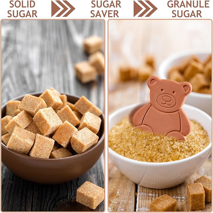 2PCS Terracotta Brown Sugar Keeper Bear Brown Sugar Saver and Softener Disc to Maintain Food Moisture in Storage Container (Bear)