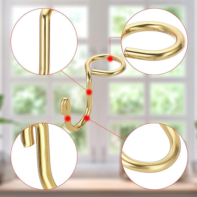 Sumnacon Gold Metal Hanger Extender Hooks - 30 Pcs Mini Cascading Hooks for Velvet & Wooden Hangers, Hat Bag