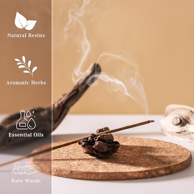 Incense Sticks, Jasmine Incense, Pack of 100 Stick, Hand Rolled Aromatic Masala Made with Natural Ingredients, 45-60 Minute Burn Time, Best for Home Fragrance, Meditation, Yoga, Spiritual Healing
