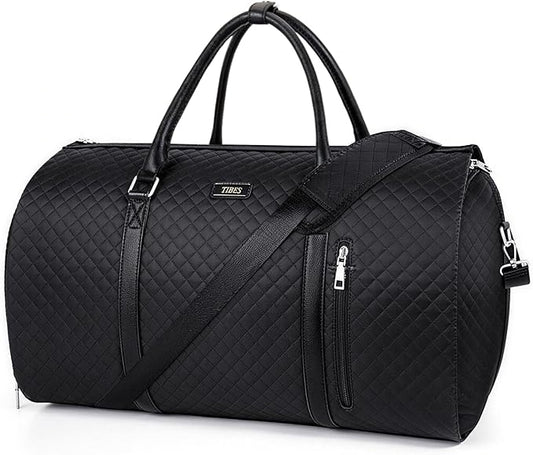 Convertible 2-in-1 Garment Bags for Travel, 50L Carry On Garment Duffle Bag With Shoe Compartment Large Weekender Bag for Women Men Hanging Suitcase Suit Travel Duffel Overnight Bags