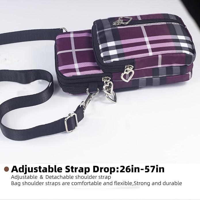 JANKS Small Crossbody Bag for Women - Mini Phone Purses with Crossbody Strap and Wallet - Nylon Arm Bag