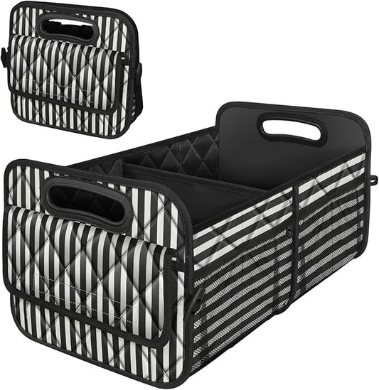 Deosk Car Trunk Organizer for SUVs, Cars and Trucks with 6 Big Pockets, Waterproof Polyester Storage Box