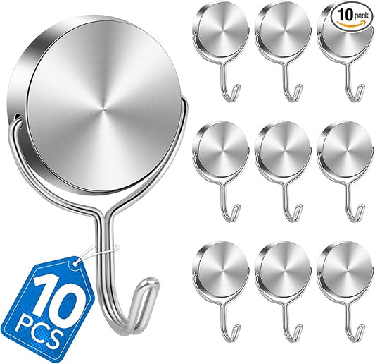 LOVIMAG Cruise Ship Essentials, 80Lbs Swivel Magnetic Hooks Heavy Duty for Cabins, School Locker Accessories, Refrigerator, Hanging, Classroom, Grill, Door - 10 Pack