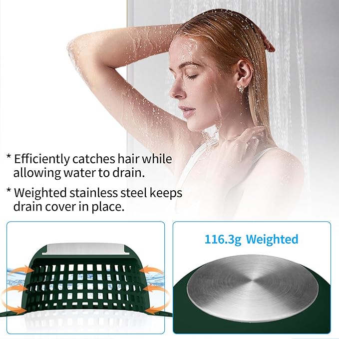 Shower Drain Hair Catcher Bathtub Drain Cover Shower Protector for Pop-Up & Regular Drains