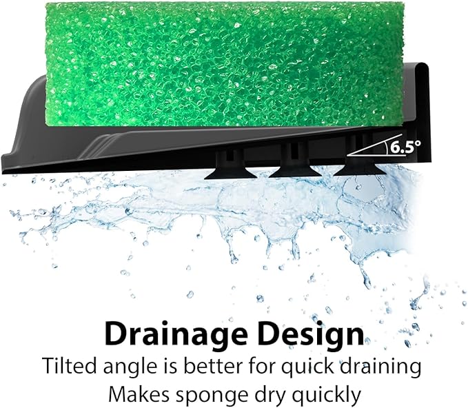 Sponge Holder for Scrub Daddy with Suction Cups and Drain Spout Kitchen Sink Caddy Organizer, Soap Dishes Holder Accessories Rack, Dishwasher Safe - 4.7"x4.7", Dark Gray