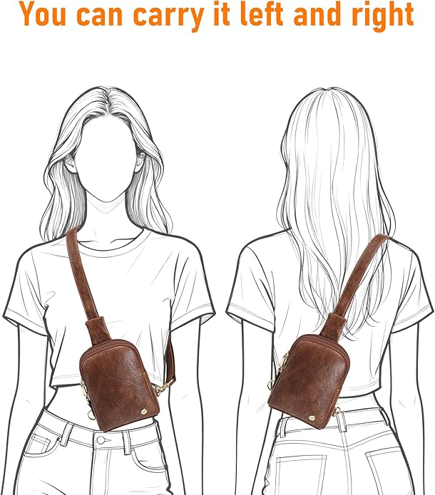 INICAT Small Sling Bag for Women Everyday & Travel Crossbody Bags Lightweight Cross Body Purses Vegan Leather