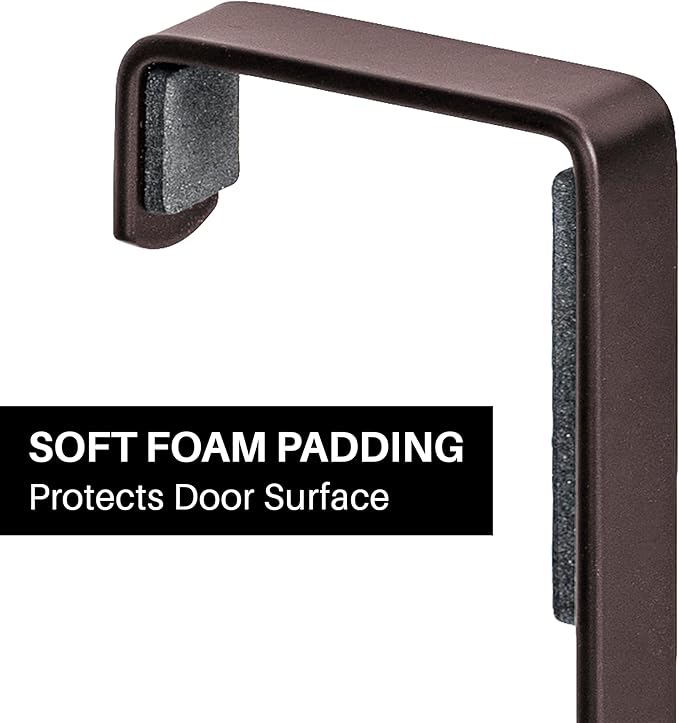 LYNK Professional® Home™ Over the Door Hooks - 14 Hook – Over the Door Coat Rack - Over the Door Hanger - Hanging Towels or Clothes - Bathroom, Bedroom, Laundry Room - Lifetime Ltd. Warranty, Bronze