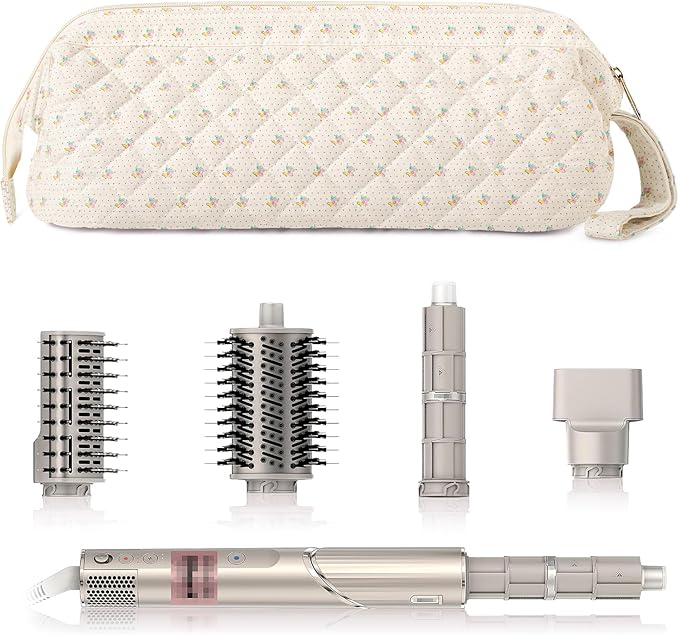 Quilted Hair Tool Travel Bag, Shark Flex Style Travel Case For Dyson Hair Dryer Airwrap Bag, Curling Iron Bags Quilted For Shark Dyson Revlon Organizer Accessories (A-Flower)