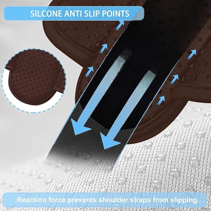 ZINZ 2-Pack Universal Shoulder Pad with Ultra-thick Cushion for Bag, Luggage Bag, Crossbody - Plus Long, Anti-Slip & Breathable, Brown