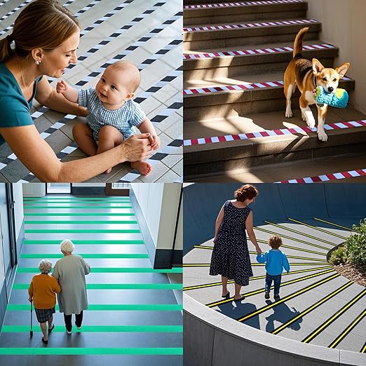 Anti Slip Tape 4 Inch Wide, Waterproof Grip Adhesive Heavy Duty High Traction Friction for Indoor/Outdoor Steps (10 Ft/Gray).