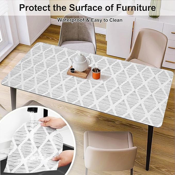 Shelf and Drawer Liners for Kitchen Cabinet,Non-Adhesive Cabinet Liners 12in x 10FT,Waterproof Shelf Paper Non-Slip Mats Cupboard Liner Contact Protect Dresser/Shelves/Table-Square Stripes