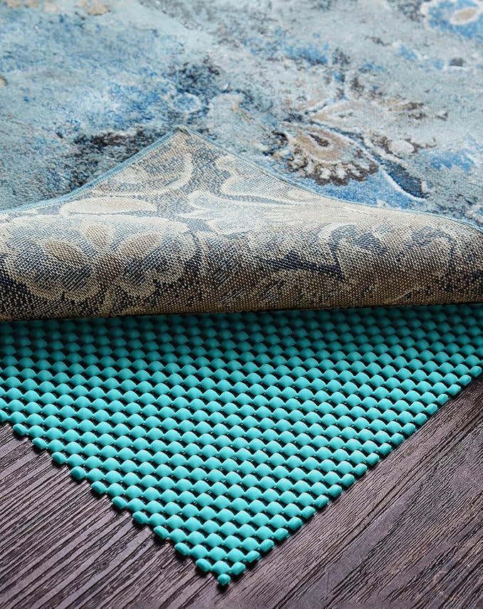 Veken Runner Rug Pad Gripper for Hardwood Floors, Non Slip 2x6 Ft Cyan Rug Pads for Area Rugs, Thick Rug Grippers for Tile Floors, Under Carpet Anti Skid Mat, Keep Your Rugs Safe and in Place