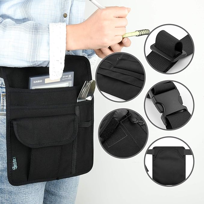 Beautyflier Premium Quality Waiter/Maid Waist Money Pouch - Restaurant/Hotel Bar Apron Bag With Adjustable Belt