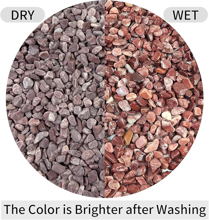 FANTIAN 10 lbs Pebbles for Plants, 3/8 Inch Pea Gravel Stones Decorative Red River Rocks for Succulent, Cactus, Landscaping, Vases, Terrarium, Aquarium, Potted Top Dressing and Outdoor Garden
